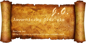 Javorniczky Olívia névjegykártya
